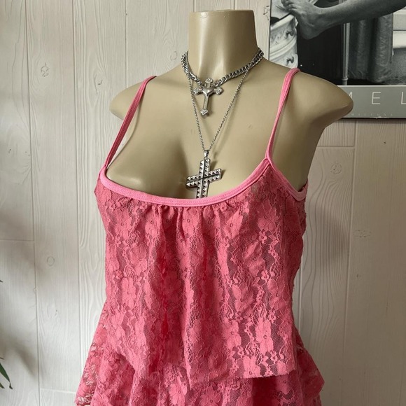 Peach salmon pink full lace‎ flowy tank 💋💖💓🌸 - Picture 3 of 7